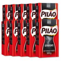 Café Pilão Torrado e Moído Extra Forte 10 Pacotes de 500g Café Pilão Torrado e Moído Extra Forte 10 Pacotes de 500g