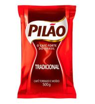 Café Pilão Torrado e Moído Tradicional Almofada 500g