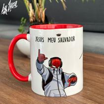 Café Porcelana Homem Aranha Jesus Meu Salvador - Xícara Café Porcelana Geek Devocional Café Porcelana Homem Aranha Jesus Meu Salvador - Xícara Café Porcelana Geek Devocional