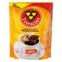 Café Solúvel 3 Corações Tradicional sachê 50g