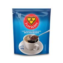 Café Solúvel Descafeinado Três Corações Refil de 40g