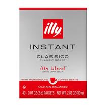 Café Solúvel illy Classico Torrado Médio 40 sachês