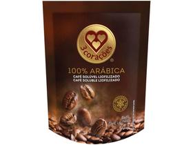 Café Solúvel Liofilizado 100% Arábica 3 Corações - Refil 50g