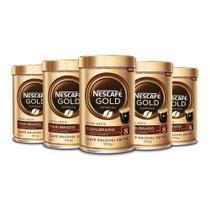 Café Solúvel Nescafé Gold Equilibrado Kit 5 Latas 100G