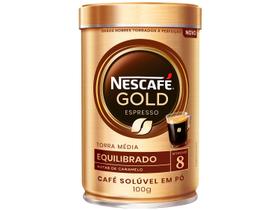 Café Solúvel Nescafé Gold Espresso Intensidade 8 - Lata 100g