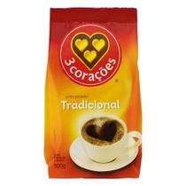 Café Torrado e Moído 3 Corações Tradicional 500g Café Torrado e Moído 3 Corações Tradicional 500g