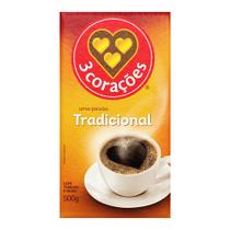 Café Torrado e Moído 3 Corações Tradicional a Vácuo 500g