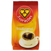 Café Torrado e Moído 3 Corações Tradicional Pacote 500g
