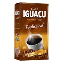 Café torrado e moído a vácuo tradicional iguaçu pacote 500g