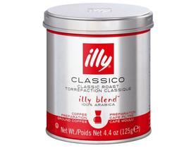 Café Torrado e Moído Especial Illy Classico Filtro 100% Arábica Lata 125g Café Torrado e Moído Especial Illy Classico Filtro 100% Arábica Lata 125g