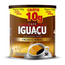 Café Tradicional Iguaçu 200G, Café Solúvel Em Pó Tradicional, Sabor Suave E Equilibrado, Uso Diário Leve E Fácil De Prep
