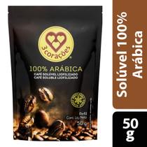 Café Tradicional Solúvel Liofilizado 3 CORAÇÕES 50g