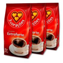 Café Três Corações Extra Forte Moído Kit 3 Pacotes 500G