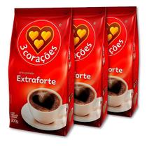 Café Três Corações Extra Forte Moído Kit 3 Pacotes 500G
