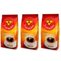 Café Três Corações Tradicional - Kit c/3 un de 500g cada