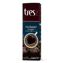 Café Tres Filtrado Gourmet 10 Cápsulas 75g - TRES 3 Corações