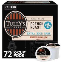 Café TULLY'S French Roast Torrado Escuro 72 Cápsulas K-Cup