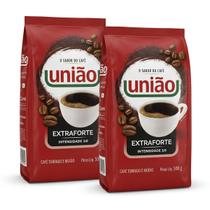 Café União Extraforte Kit 2 Pacotes De 500g Torrado Moído Intensidade 10 Torra Escura Café União Extraforte Kit 2 Pacotes De 500g Torrado Moído Intensidade 10 Torra Escura
