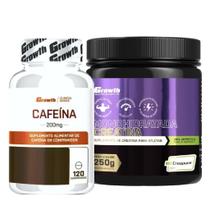 Cafeina 200mg 120 Caps + Creatina 250g Creapure Growth