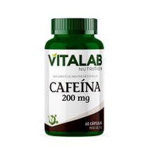 Cafeína 200Mg Vitalab 60 Cápsulas