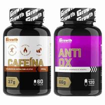 Cafeina 210mg 60 Caps + Anti-Ox Antioxidante 120 Caps Growth