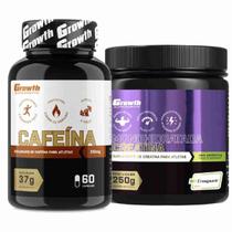 Cafeina 210mg 60 Caps + Creatina 250g Creapure Growth