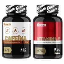 Cafeina 210mg 60 Caps + Vitamina E 75 Caps Growth