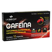 Cafeina aumenta concentração, foco e resistência física 10 cáps - la san-day