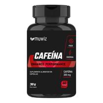 Cafeina em capsula de cafeína 200mg pura performance 60 caps muwiz 1 un