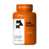 Cafeína Fire Black 60 caps Max Titanium perda de peso e performance