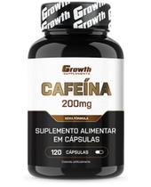 Cafeína pura 200mg Growth Supplements 60 e 120 caps - growth suplementos