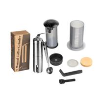 Cafeteira AeroPress Portátil De 300ml Com Kit De Papel Filtro E Moedor Para Café French Press