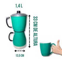 Cafeteira Alumínio Verde Extra Forte Econômica Manual Italiana 1,4 Litros Cafeteira Alumínio Verde Extra Forte Econômica Manual Italiana 1,4 Litros