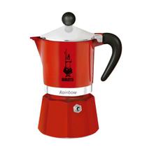 Cafeteira Bialetti Rainbow Vermelha 3 Xícaras 150 ml 10030103 Cafeteira Bialetti Rainbow Vermelha 3 Xícaras 150 ml 10030103