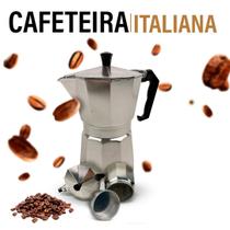 Cafeteira Café Italiana Alumínio 6 Xícara Manual Prata 12903