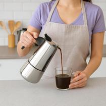 Cafeteira Chaleira Bule Taça Garrafa Cozinha Recipiente Café Expresso Xícaras Copo Italiana Inox