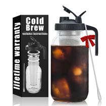 Cafeteira Cold Brew Jessae Mason 1,9 L com colher e filtro