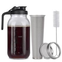 Cafeteira Cold Brew NFFTYUUT Mason Jar 1,9 L com filtro Cafeteira Cold Brew NFFTYUUT Mason Jar 1,9 L com filtro