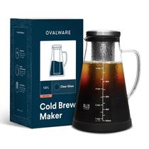 Cafeteira Cold Brew Ovalware RJ3 1.0L com filtro de aço inoxidável