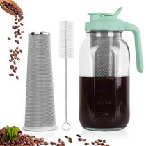 Cafeteira Cold Brew QHH 1,9 L e jarra de vidro de boca larga Cafeteira Cold Brew QHH 1,9 L e jarra de vidro de boca larga