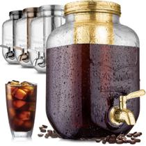 Cafeteira Cold Brew Zulay Kitchen 3.8L com vidro e aço