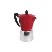 Cafeteira de fogão IMUSA USA B120-42T Alumínio 3 xícaras vermelha Cafeteira de fogão IMUSA USA B120-42T Alumínio 3 xícaras vermelha