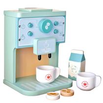 Cafeteira de madeira Toy MIKNEKE Montessori Play Set