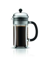 Cafeteira de prensa francesa Bodum Chambord 1L em aço inoxidável