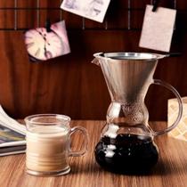 Cafeteira De Vidro Borossilicato Com Filtro Em Inox 500 ML