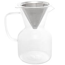 Cafeteira de vidro borossilicato com filtro inox Lyor 800 ml