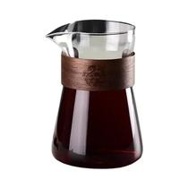 Cafeteira De Vidro Borossilicato De Alta Qualidade 500ml (17oz) Com Camada De Madeira Resistente Ao Cafeteira De Vidro Borossilicato De Alta Qualidade 500ml (17oz) Com Camada De Madeira Resistente Ao