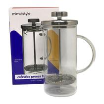 Cafeteira de vidro borossilicato prensa francesa 350ml inox - Mimo Style