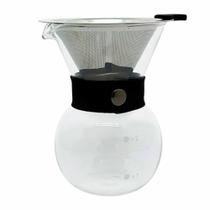 Cafeteira De Vidro Com Filtro Em Inox 325ml 10x15 cm