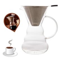 Cafeteira de Vidro Jarra de Café e Filtro Coador Inox 500ml Cafeteira de Vidro Jarra de Café e Filtro Coador Inox 500ml